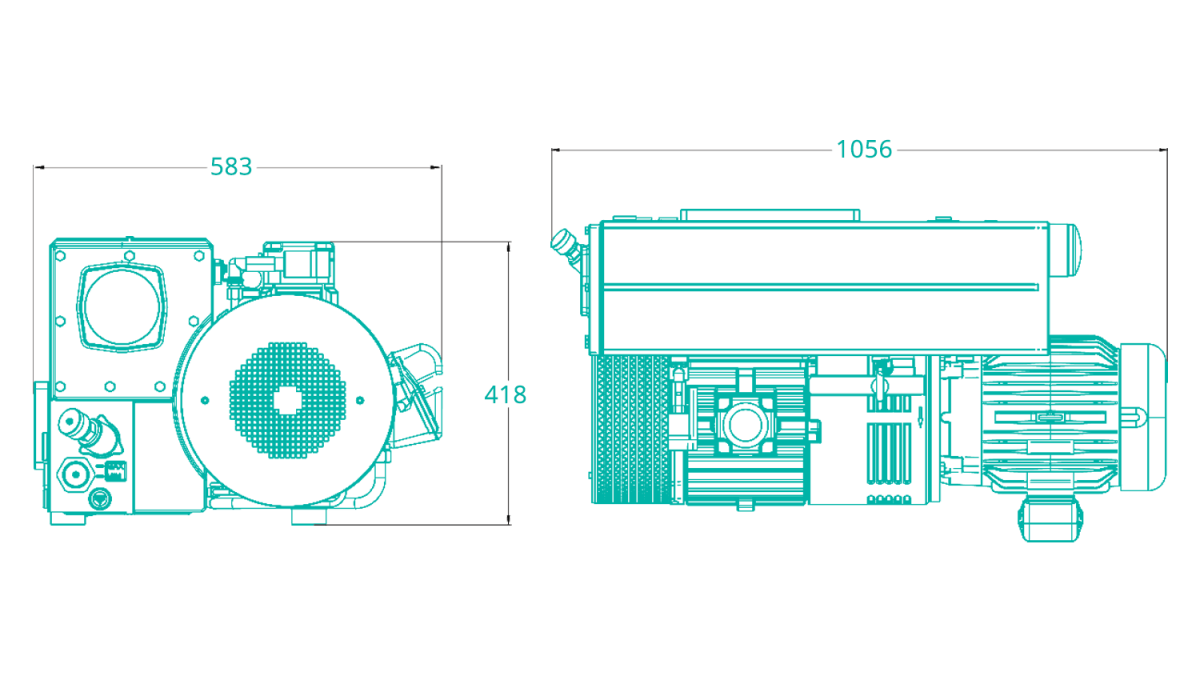 BUSCH rotary vane vacuum pump R5 RA 0305 D Ehrler & Beck