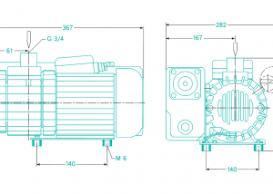 BUSCH R5 KB 0025 F Vacuum Pump Measurements