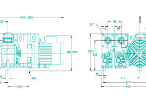 BUSCH R5 RA 0100 F Vacuum Pump Measurements