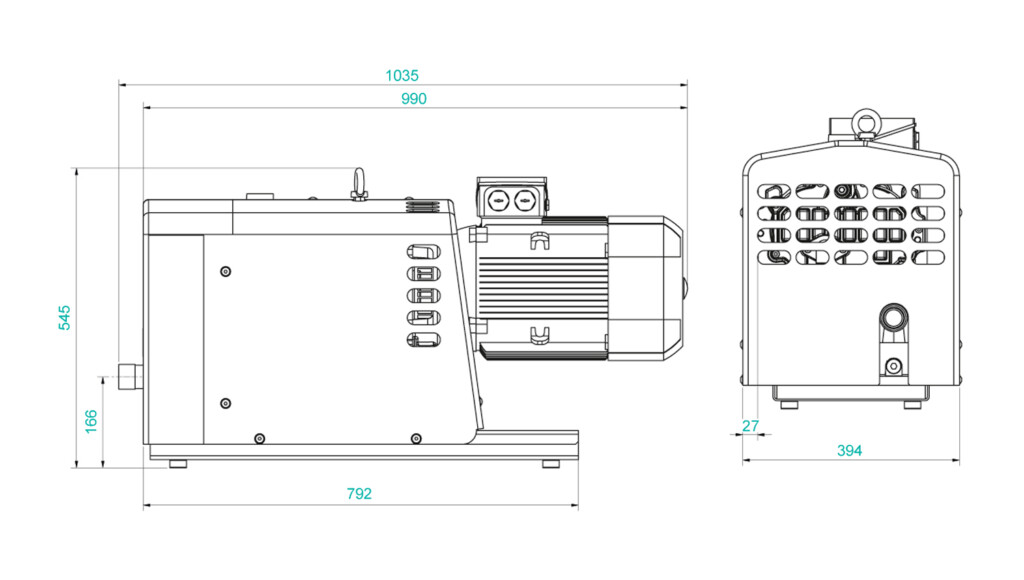 Clawvac CP 65 dimensions