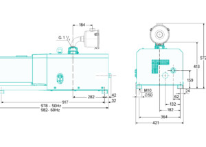 MINK MM 1104 BV Vakuumpumpe Maßangaben